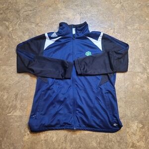 Adidas Nortre Dame Fighting Irish Training Jacket Mens Large Blue Full Zip LS